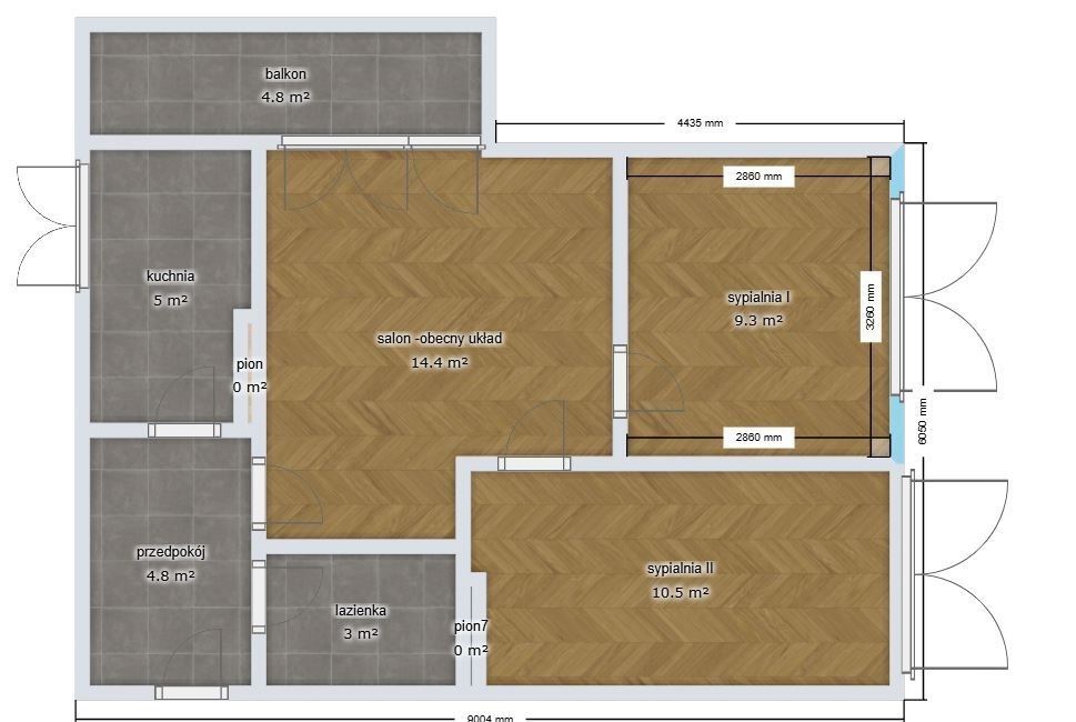 Mieszkanie 3-pokojowe Warszawa Mokotów, ul. Belwederska. Zdjęcie 9