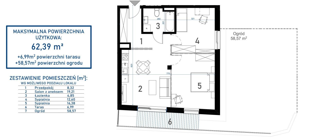 Mieszkanie 2-pokojowe Kraśnik, ul. Lubelska. Zdjęcie 1