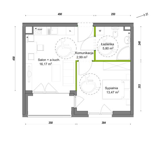 Mieszkanie 2-pokojowe Wrocław Ołtaszyn, ul. Orawska. Zdjęcie 8