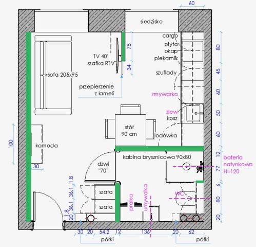 Mieszkanie 1-pokojowe Łódź Polesie, al. 1 Maja. Zdjęcie 13