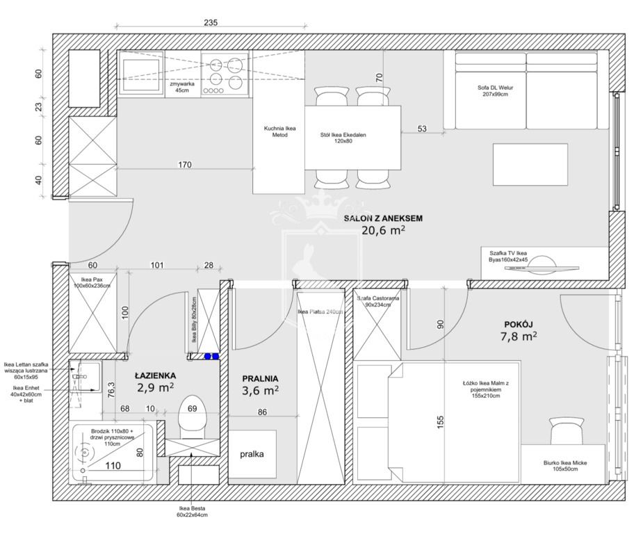 Mieszkanie 2-pokojowe Warszawa Mokotów, ul. Puławska. Zdjęcie 14