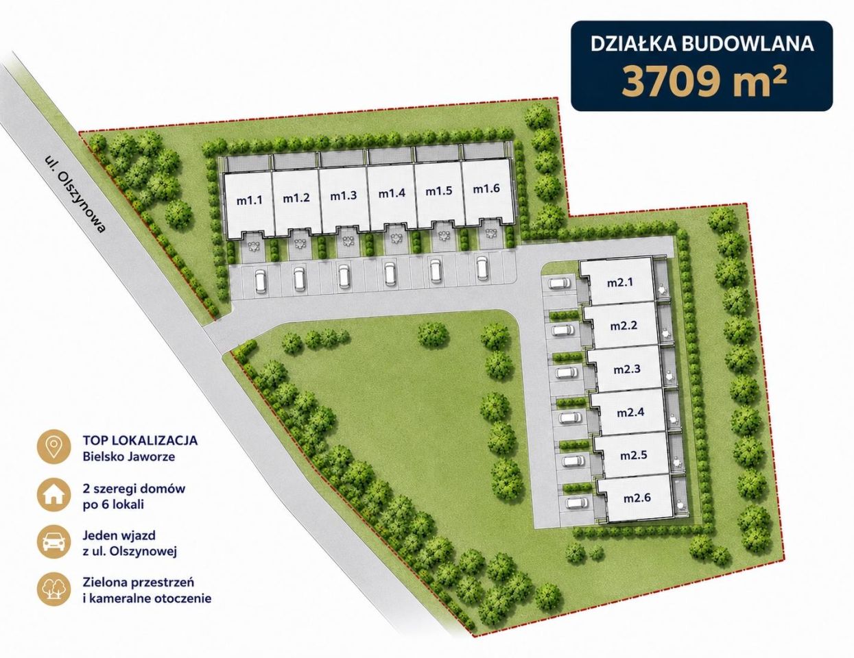 Działka budowlana Jaworze Jaworze Dolne, ul. Olszynowa. Zdjęcie 4