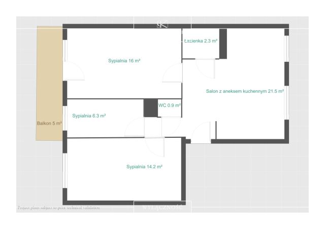 Mieszkanie 4-pokojowe Poznań Rataje, os. Armii Krajowej. Zdjęcie 13