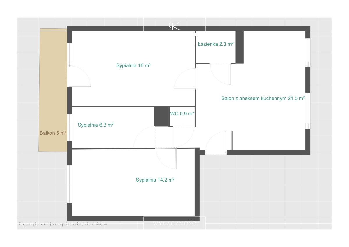 Mieszkanie 4-pokojowe Poznań Rataje, os. Armii Krajowej. Zdjęcie 13