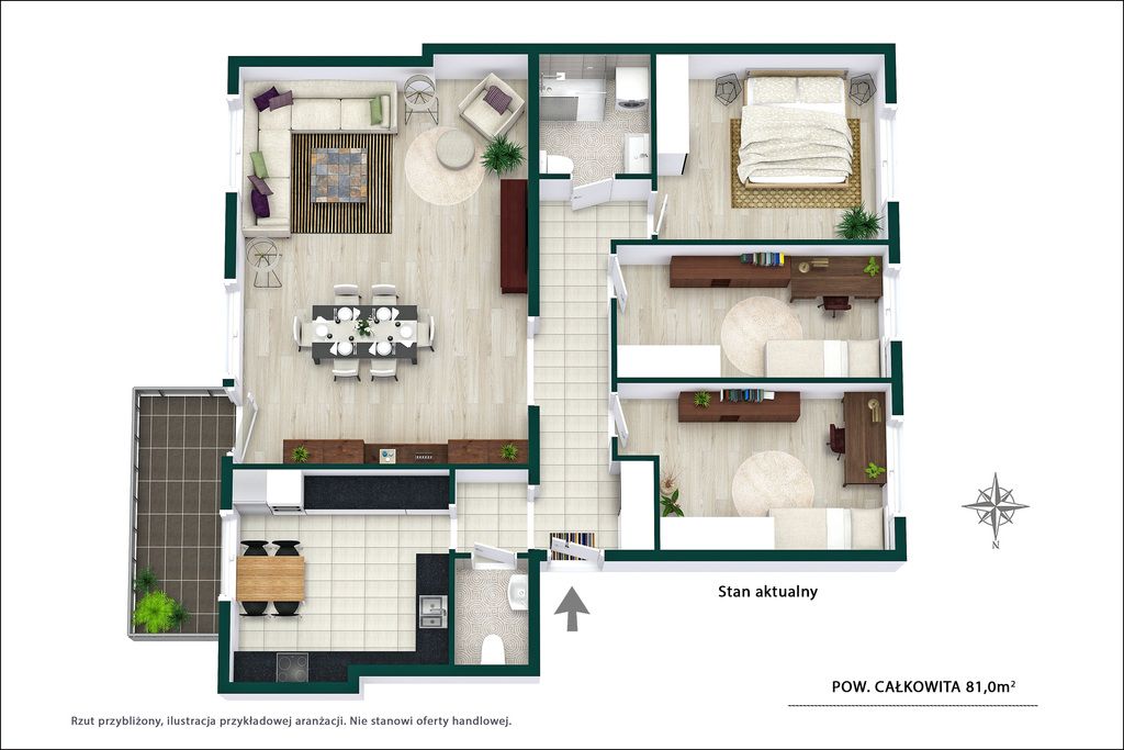 Mieszkanie 4-pokojowe Zielonka, ul. Młodzieżowa. Zdjęcie 16