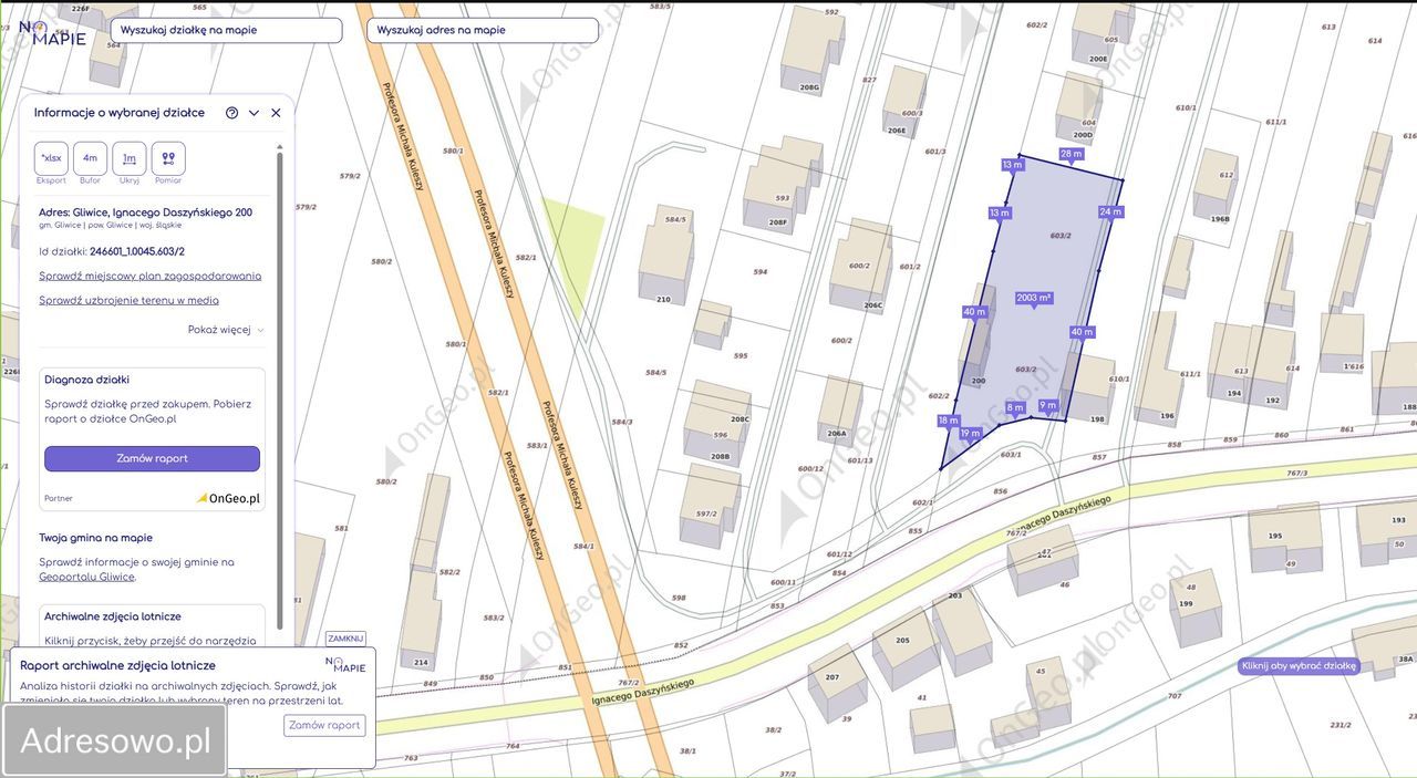 Działka budowlana Gliwice Wójtowa Wieś, ul. Ignacego Daszyńskiego. Zdjęcie 6