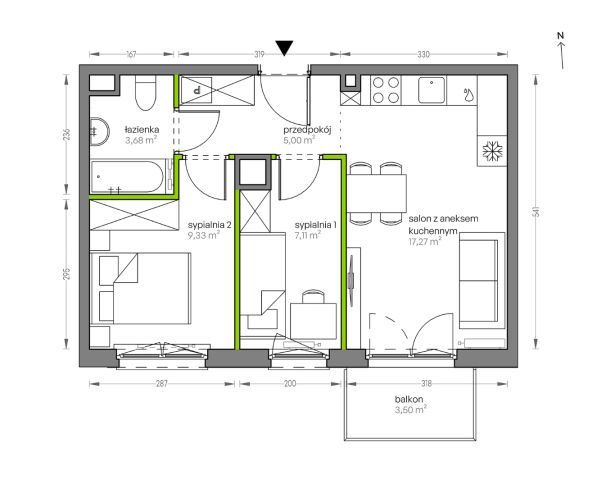 Mieszkanie 3-pokojowe Kraków Płaszów, ul. Myśliwska. Zdjęcie 25
