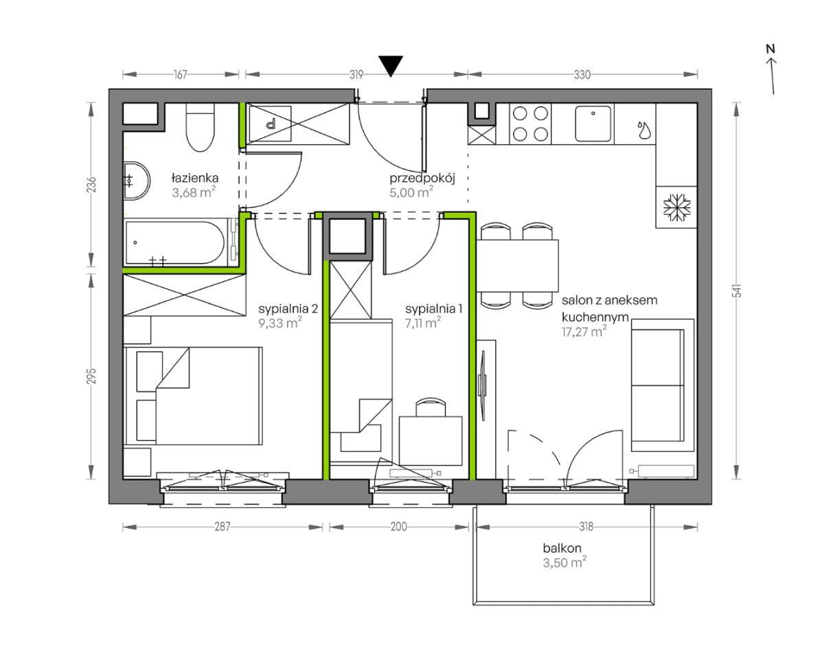 Mieszkanie 3-pokojowe Kraków Płaszów, ul. Myśliwska. Zdjęcie 25