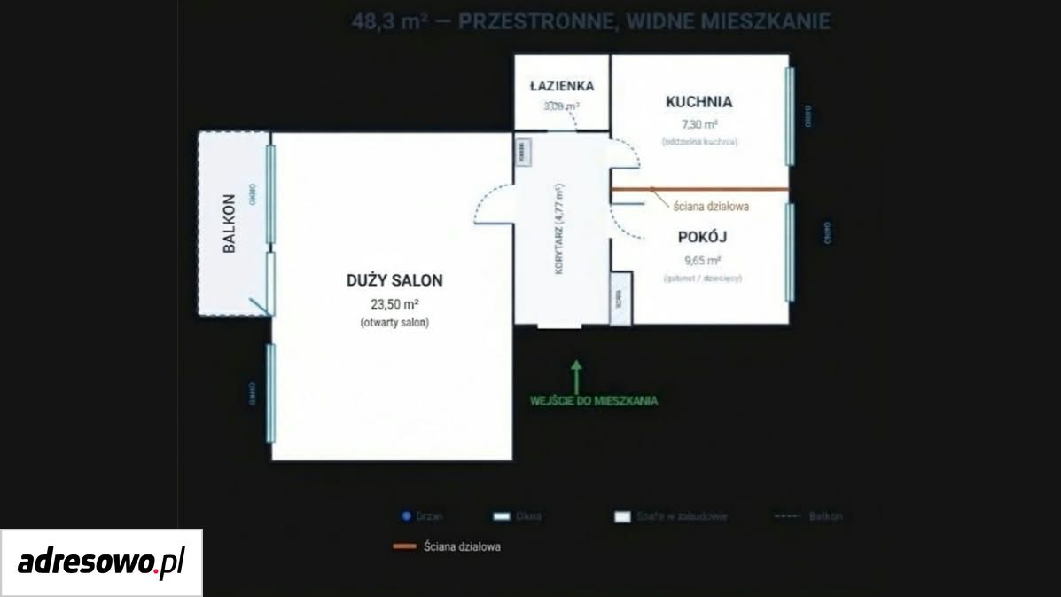 Mieszkanie 3-pokojowe Chełm, al. Aleja Żołnierzy I Armii Wojska Polskiego. Zdjęcie 15