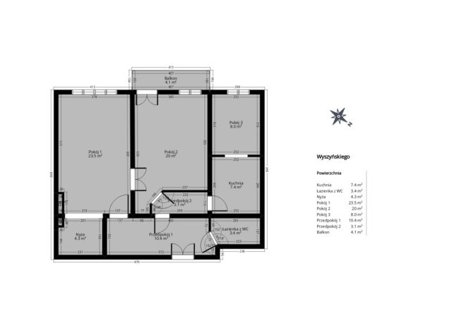 Mieszkanie 3-pokojowe Wrocław Śródmieście, bulw. kard. Stefana Wyszyńskiego. Zdjęcie 13