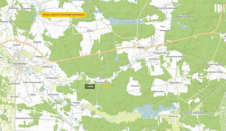 Działka leśna Chmielowiec