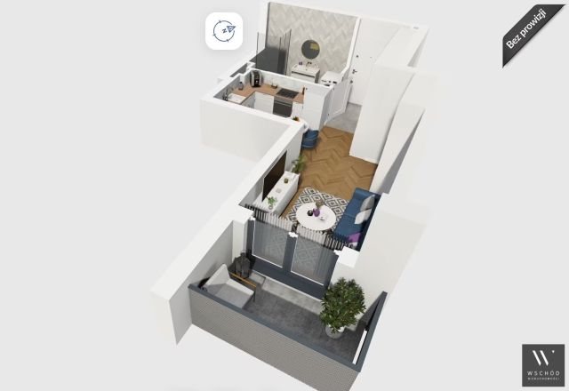 Mieszkanie 1-pokojowe Kraków. Zdjęcie 1