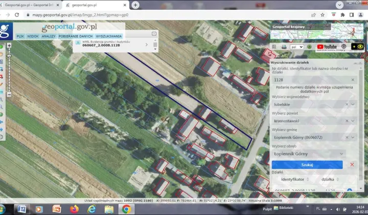 Działka rolna Łopiennik Górny