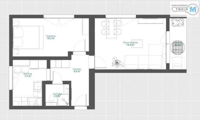 Mieszkanie 2-pokojowe Kielce Centrum, ul. Jurija Gagarina. Zdjęcie 15