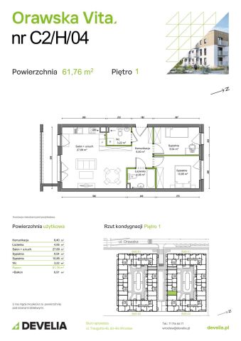 Mieszkanie 3-pokojowe Wrocław Ołtaszyn, ul. Orawska. Zdjęcie 7