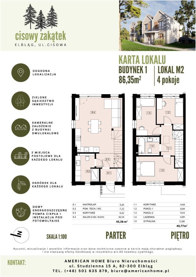 bliźniak, 4 pokoje Elbląg, ul. Cisowa. Zdjęcie 14