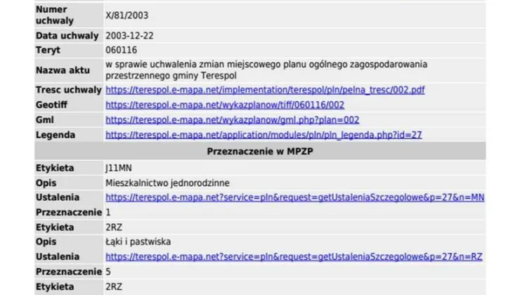 Działka budowlana Polatycze