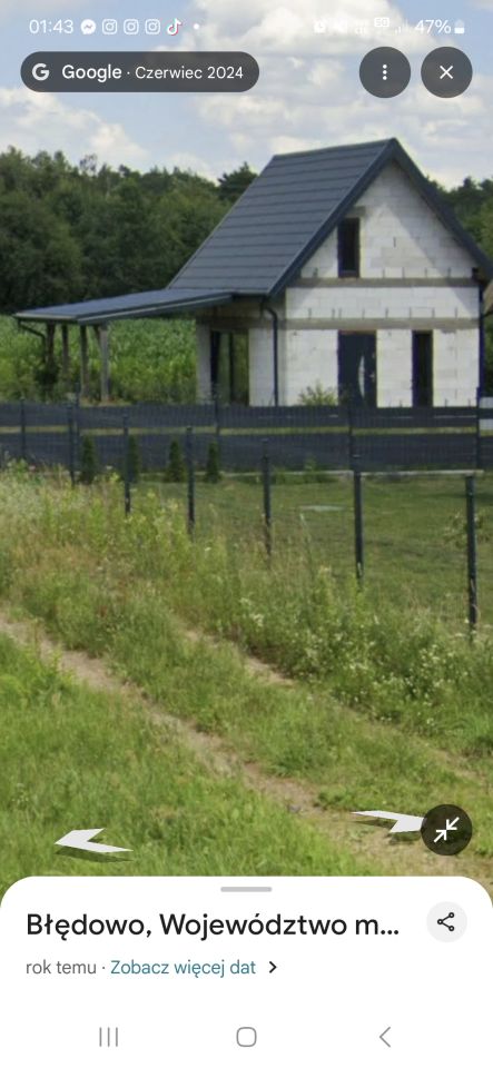 dom wolnostojący, 3 pokoje Błędowo, Nad Litą