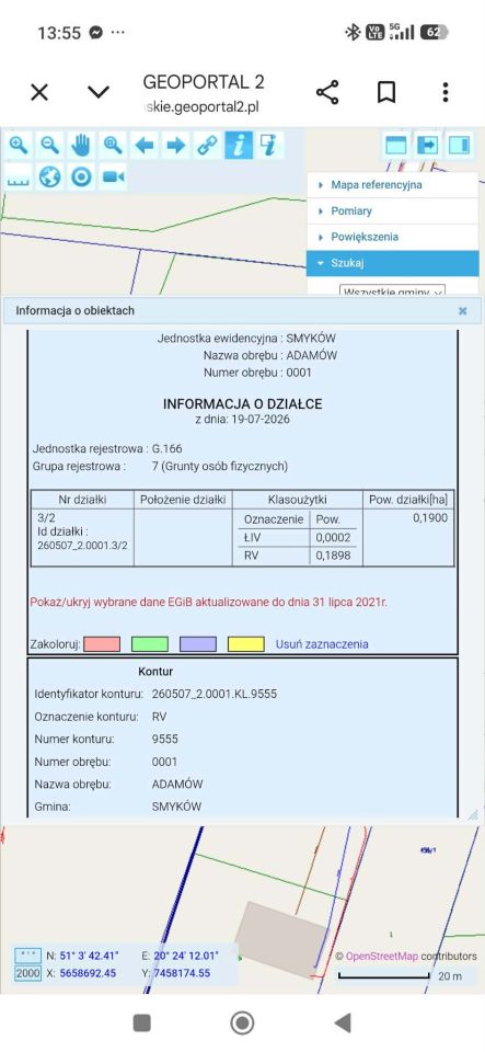 Działka budowlana Adamów. Zdjęcie 3