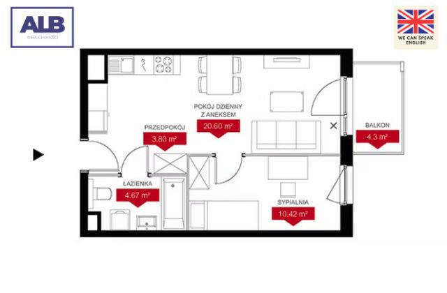 Mieszkanie 2-pokojowe Poznań Jeżyce. Zdjęcie 6