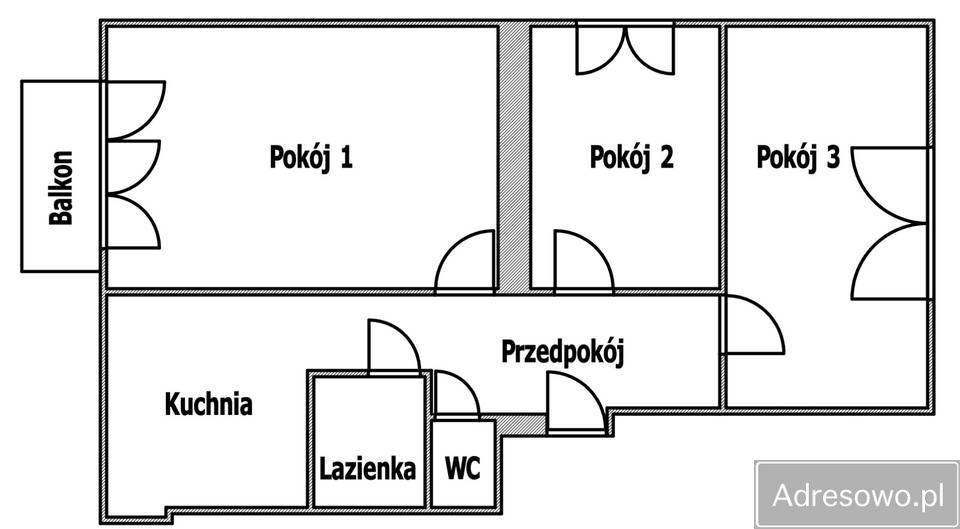 Mieszkanie 3-pokojowe Radomsko Centrum, ul. Lipowa. Zdjęcie 8