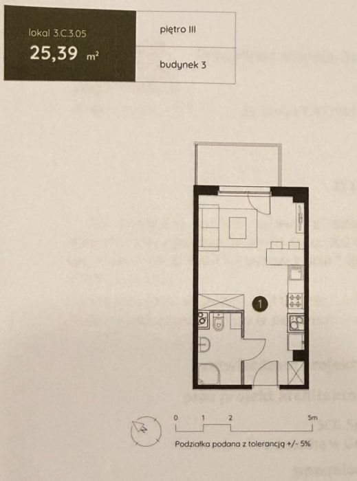 Mieszkanie 1-pokojowe Gdańsk Młyniska, ul. Twarda. Zdjęcie 3