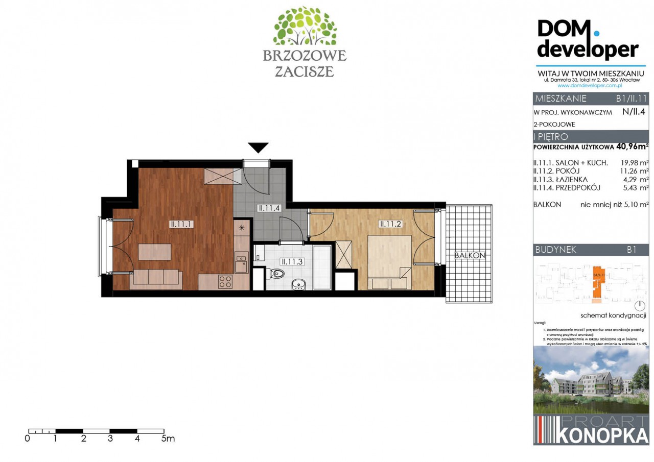 Mieszkanie 2-pokojowe Wrocław Maślice, ul. Maślicka. Zdjęcie 6