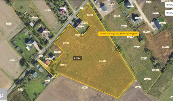 Działka inwestycyjna Węgrowo