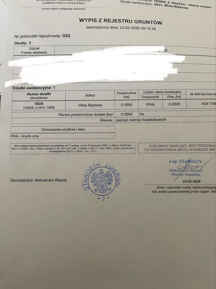 Działka budowlana Wola Błędowa. Zdjęcie 3