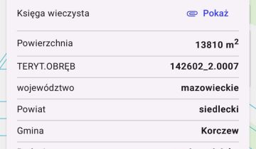 Działka rolna Korczew