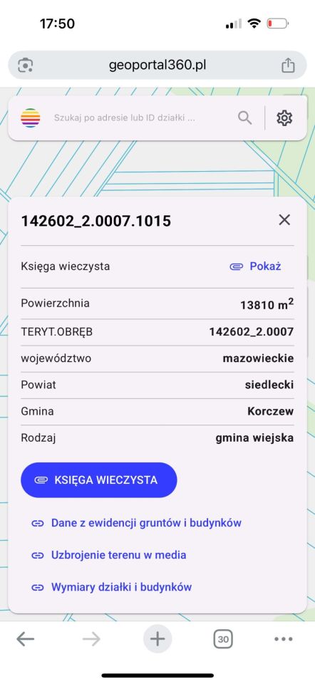 Działka rolna Korczew. Zdjęcie 2