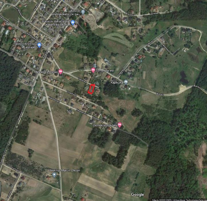 Działka budowlana Leśniewo, ul. Topolowa