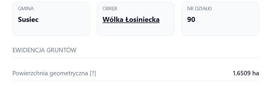 Działka rolna Wólka Łosiniecka. Zdjęcie 2