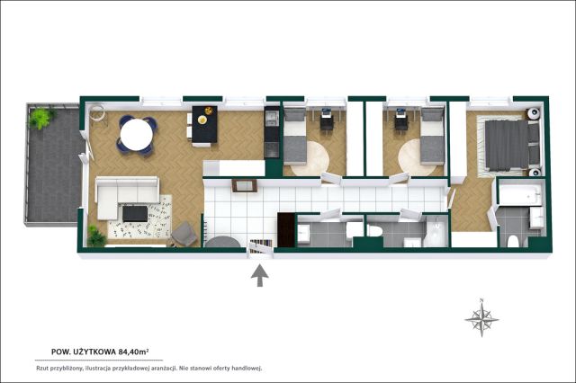 Mieszkanie 4-pokojowe Warszawa Mokotów, ul. Polska. Zdjęcie 24