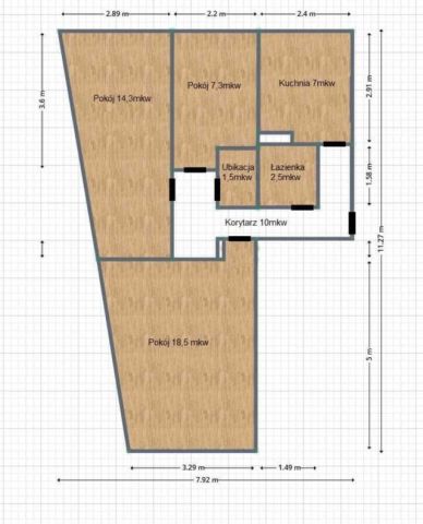 Mieszkanie 3-pokojowe Gliwice Śródmieście, ul. Pawła Stalmacha. Zdjęcie 14