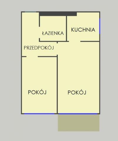 Mieszkanie 2-pokojowe Poznań Rataje, ul. Krańcowa. Zdjęcie 1