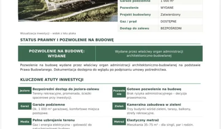 Działka inwestycyjna Serock