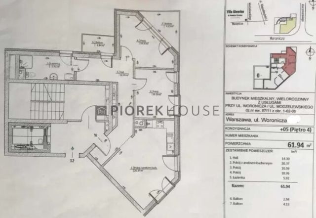 Mieszkanie 3-pokojowe Warszawa Mokotów, ul. Jana Pawła Woronicza. Zdjęcie 3