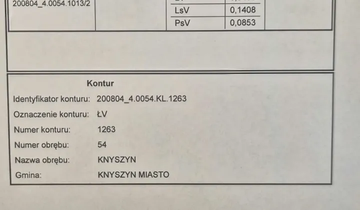 Działka inna Knyszyn, brak nazwy