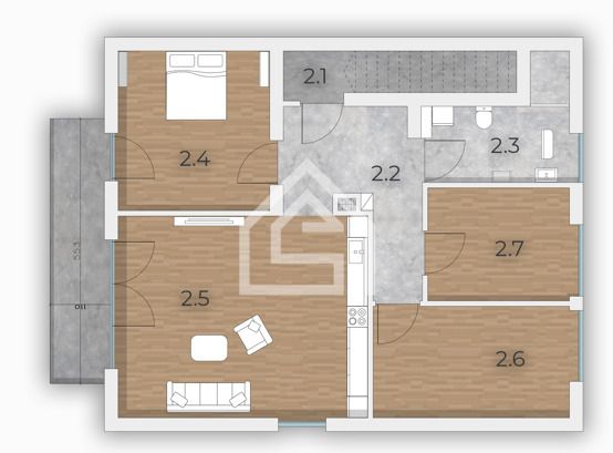 Mieszkanie 4-pokojowe Podłęże. Zdjęcie 19