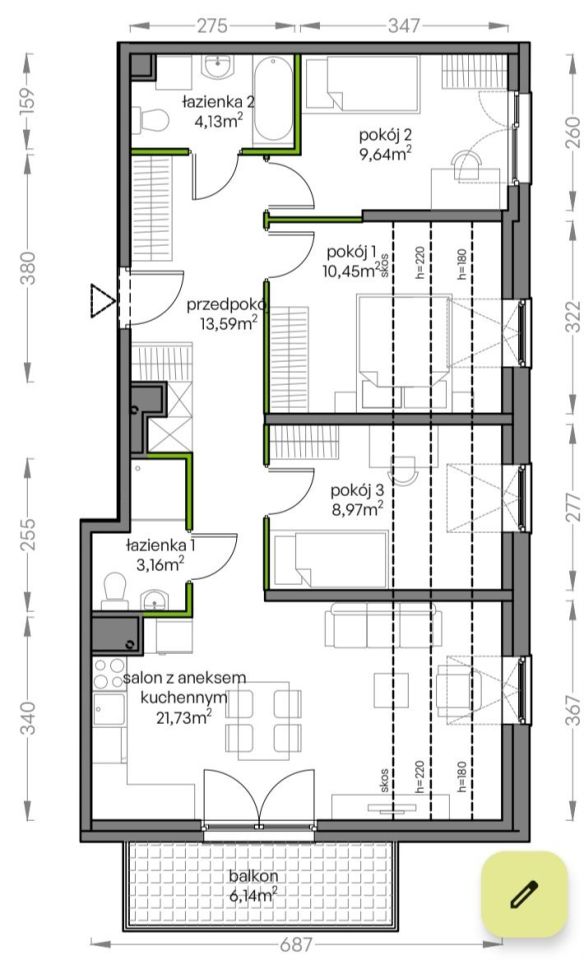 Mieszkanie 4-pokojowe Gdańsk Ujeścisko, ul. Niepołomicka. Zdjęcie 4
