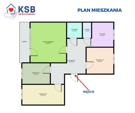 Mieszkanie 4-pokojowe Ostrowiec Świętokrzyski, os. Ogrody. Zdjęcie 17