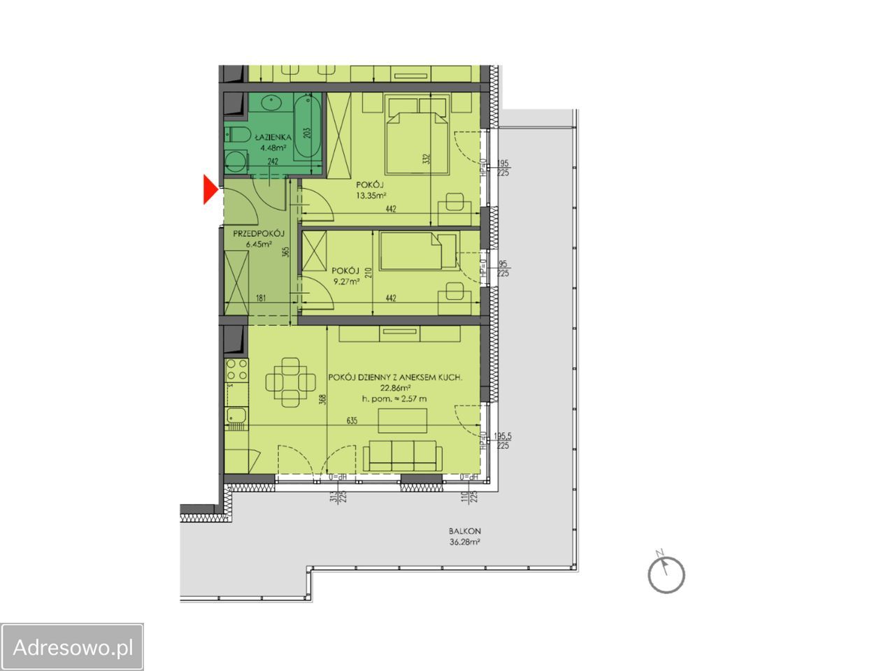 Mieszkanie 3-pokojowe Wrocław Śródmieście, ul. Księcia Witolda. Zdjęcie 8