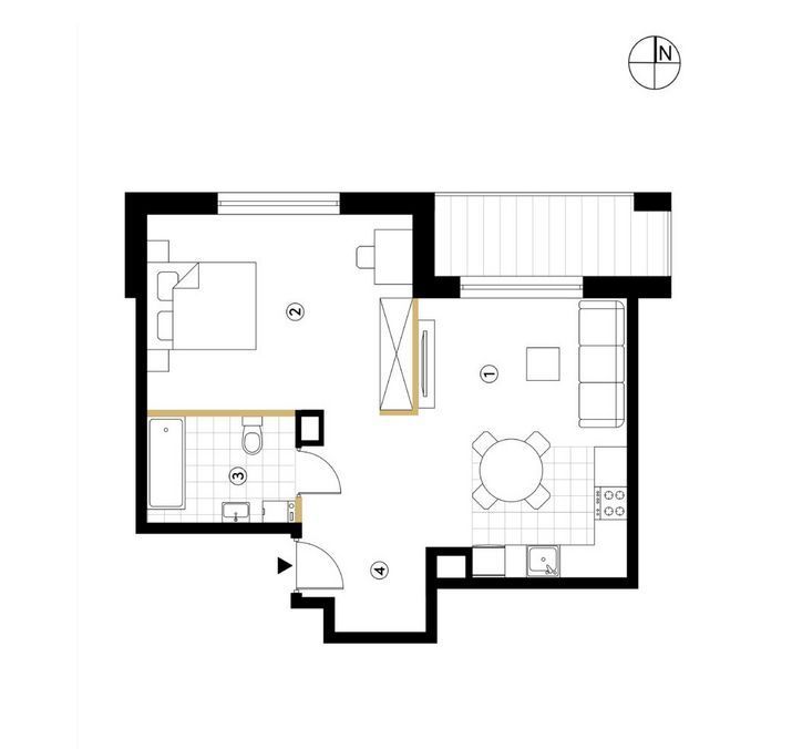 Mieszkanie 2-pokojowe Gdańsk Wrzeszcz, al. gen. Józefa Hallera. Zdjęcie 6