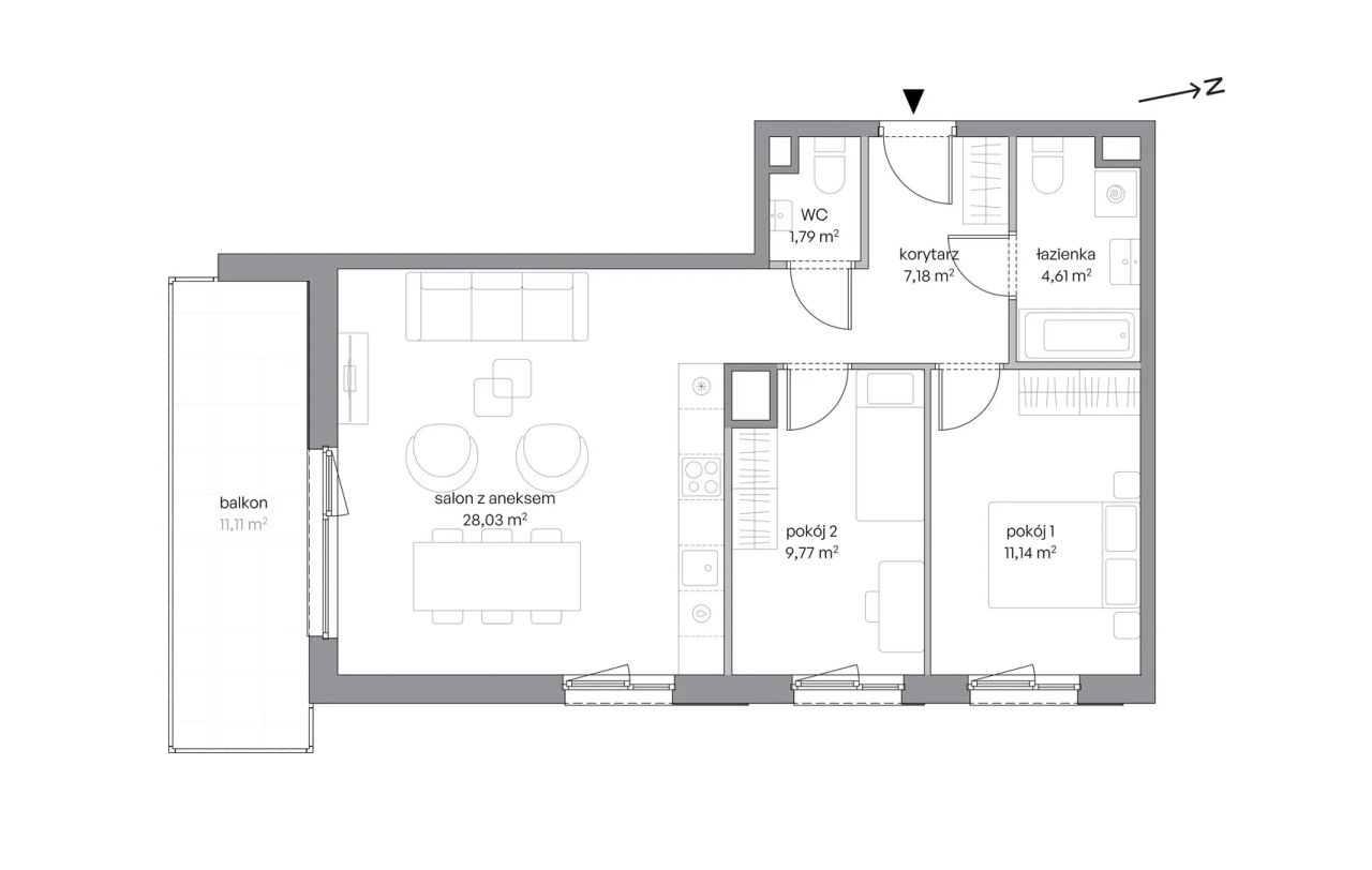 Mieszkanie 3-pokojowe Poznań, ul. Królowej Jadwigi. Zdjęcie 7