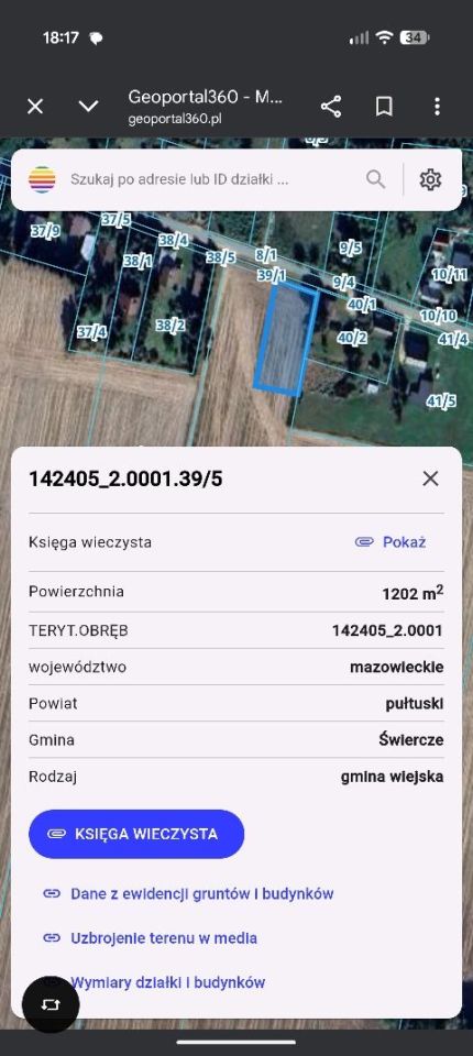 Działka budowlana Brodowo. Zdjęcie 2