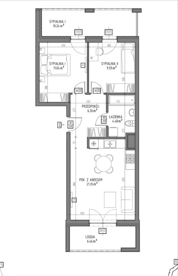 Mieszkanie 2-pokojowe Lublin Czuby, ul. Różana. Zdjęcie 7