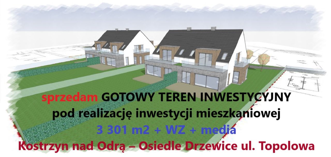 Działka budowlana Kostrzyn nad Odrą Drzewice, ul. Topolowa. Zdjęcie 1