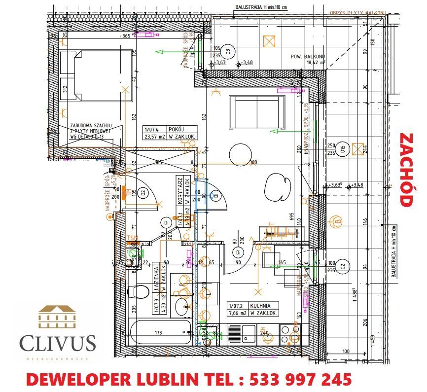 Mieszkanie 2-pokojowe Lublin Śródmieście