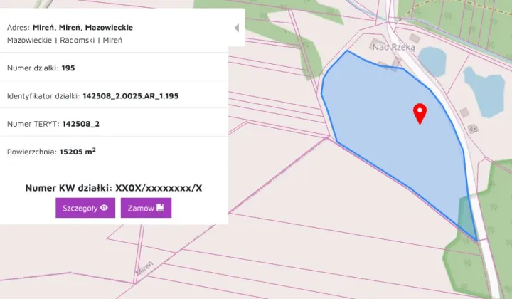 Działka inwestycyjna Mireń